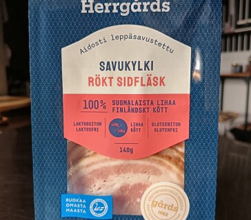 Rökt sidfläsk skivad image